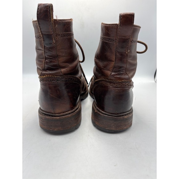Vintage Frye John Addison Men's Brown Leather Boots Size 9D - Picture 6 of 11